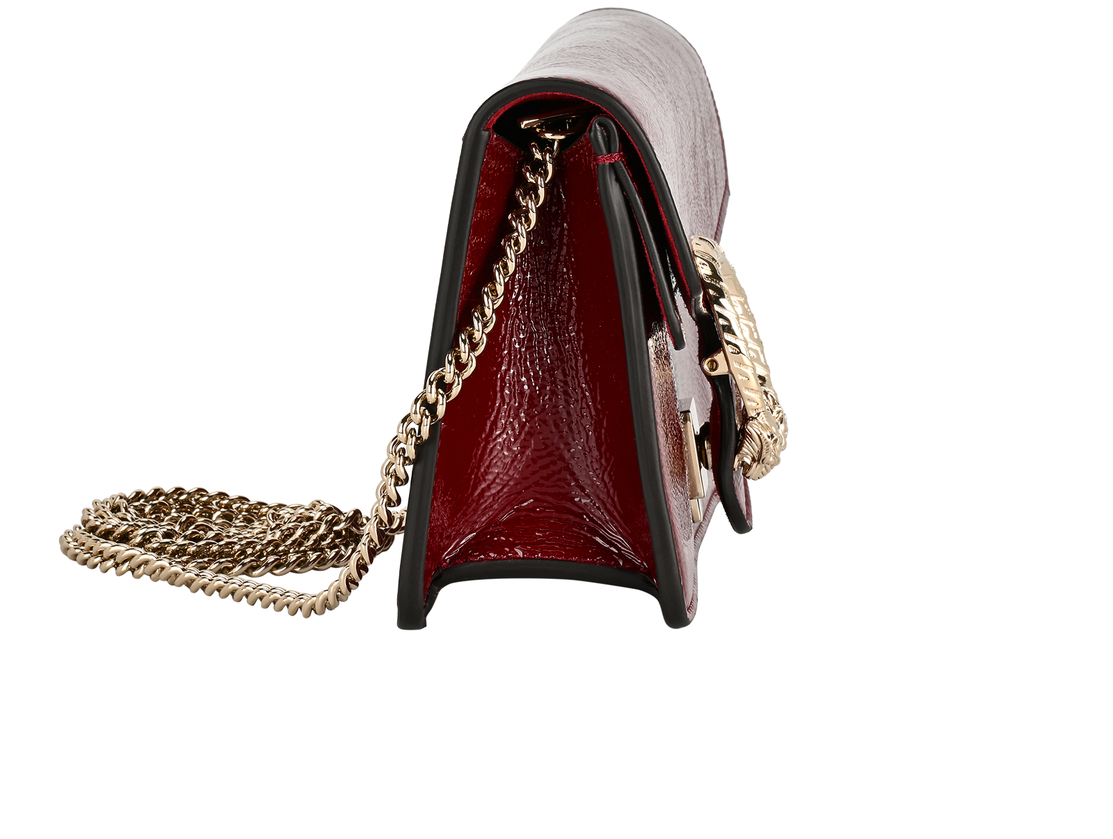 Mini Dionysus, &pound;650, Handbags, Red, Patent Leather, Side view